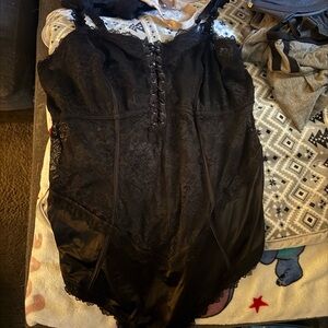 Elegant Black Lace Bodysuit